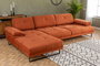 Atelier Del Sofa Mustang Small Left Sofá Esquinero Naranja 174 x 274 cm